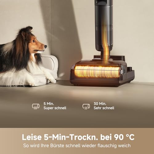 H15 Pro Nass- und Trockensauger, GapFree AI DescendReach Roboterarm, dreifache Kantenabdeckung, 21.000 Pa Saugleistung, 0 Tangle, 100°C Bürstenwäsche, 5min 90°C Trocknung, 180° Lie-Flat