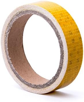 Yellow Reflective Tape Self Adhesive Warning Tape-1" x 4' Outdoor HoneyComb Reflective Safety Tape-Conspicuity Solid Color Design …