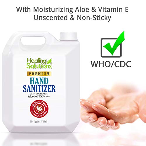 Hand Sanitizer Gel (1 Gallon 128oz) 75 Alcohol Kills 99.99 of
