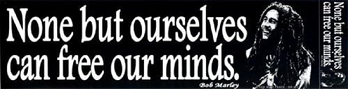 None But Ourselves Can Free Our Minds - Magnetic Bumper Sticker / Decal Magnet (10.5" X 3")