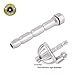 TERNENCE Stainless Steel Male Chastity Device Accessories 8mm tubing (Silvery Y13)