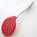 TENTA KITCHEN Premium Silicone Kitchen Utensil Silicone Slotted Skimmer Strainer Spoon with 18/0 Stainless Steel Stay Cool Handle