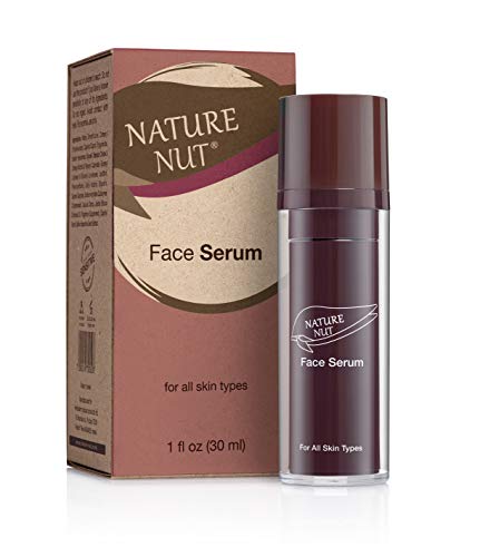 Nature Nut Face serum - Vegan light formula based on Hyaluronic Acid, Jojoba Oil & Chia Seeds. clinically tested for sensitive skin. Vitamin-E, Omega-3, 6 & 9. for all skin types