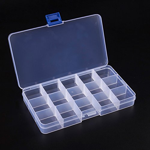 3 Clear+Jewelry+Box+Adjustable+Compartments