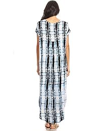 Vestido maxi de manga corta y cuello en V para mujer, de gran tamaño, fabricado en Estados Unidos