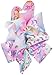 JoJo Bows Signature Collection 2 x Large Hair Bows Set Pink Unicorn Pattern Best Stocking Filler Gift For Girls