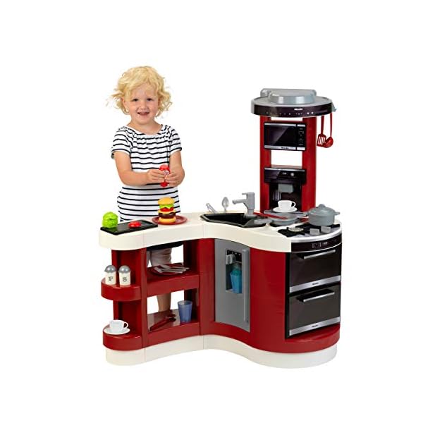 Theo Klein 7101 Miele Küche Wave Spicy I Liebevoll ausgestattete Küche mit modernen Spielgeräten I Inkl. Hamburger-Set I… – Bild 3