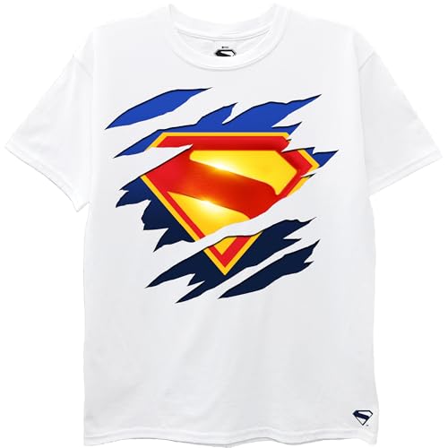 DC Comics Superman Boys’ James Gunn Movie Logo T-Shirt White