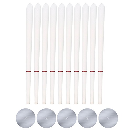 WonBuss 10 Pack Beeswax Candling Cones - 100% All-Natural Candles With 5 Protective Disks - Thumbnail 3