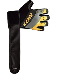 RDX Gimnasio Guantes de levantamiento de peso competencia entrenamiento Crossfit transpirable levantamiento de potencia de culturismo Fitness ejercicio apoyo de la muñeca entrenamiento de fuerza