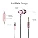 Ectreme Wired Metal in Ear Headphones,Noise Isolating Stereo Bass Earphones with Mic … (Pink)