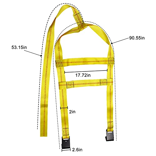 BANG4BUCK 2 Pieces 5ft Universal Adjustable Tie Down Tow Dolly Basket