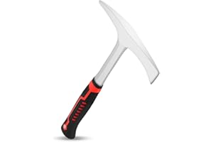 HEAR XSUS 28oz Welding Chipping Hammer Slag Removal Tool, Welding/Chiseling Hammer, with Forged Steel Construction and Shock-Absorbing Handle, an All-steel Geologist's Rock Pick