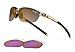 Tifosi Womens Wisp T-I905 Dual lens Sunglasses,Crystal Brown Frame/Brown Gradient, Ac Red, and Clear Lens,One Size