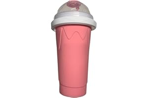 ANGELREALLY DIY Slushie Maker Cup, Cooling Maker Cup, Portable Icy Silicone Cup Homemade Milk Shake Ice Cream Maker for Children