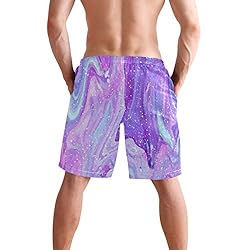Men's Summer Cool Swim Trunks Quick Dry Rainbow