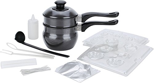 92 Piece Gourmet Double Decker Boiler Chocolate Caramel Custard Sauces Melting Pot Set 9" Olla Sartenes, Black