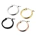 ORAZIO 4 Pairs Stainless Steel Hoop Earrings Set Cute Huggie Earrings for Women,4 Colors a Set 12MM