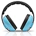 Noise Cancelling Baby Ear Protection Baby Earmuffs ~ Protect Infants and Kids Hearing with Safe, Sound Proof Baby Ear Muffs ~ Comfort Fit + Bonus Travel Bag and Stickers by ROMS Baby (Blue)