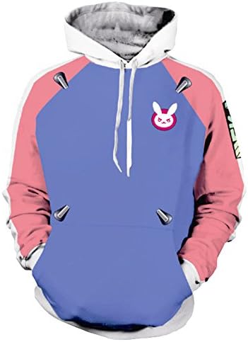 FANERR Dva Hoodie Sweatshirt Pullover for Girls Women (Blue, XXXL)