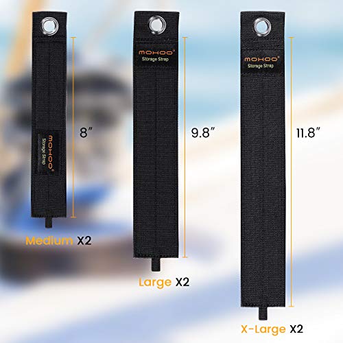 MOHOO Heavy Duty Storage Straps, Heavy Duty Hook and Loop Storage Straps for Extension Cords Storage, Cables, Hoses, Rope, Garage Organization, Shop, Home, Boat and RV, Pack of 6 with 2XL 2L 2M - Thumbnail 5