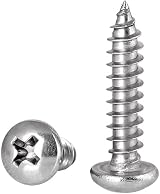 FandWay 304 Stainless Steel M5 Self Tapping Screws 100Pcs Wood Pan Head Phillips view 6