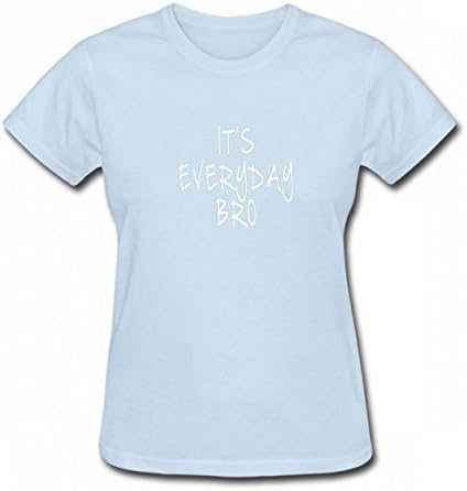 MCEOO It's Everyday Logo Bro Tshirt Printed Cotton T-Shirts Tops Logo Original Womens Tee Sky Blue