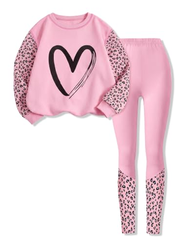 GOLLUNER 6-14Y Girls Sweatshirt Leggings Set Teen Girls Fashion… at Amazon