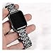 Secbolt Bling Bands Compatible with Apple Watch Band 42mm 44mm 45mm 46mm 49mm Women iWatch Series 10/9/Ultra/SE/8/7/6/5/4/3/2/1, Dressy Jewelry Metal Bracelet with Rhinestones, Black