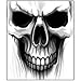 Hot Leathers Ghost Skull 100% Cotton Double Sided Printed Biker T-Shirt