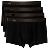 David Archy Men's 4 Pack Basic Solid Ultra Soft Underwear Bamboo Rayon Trunks