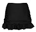 COCOSHIP Black Lady's Solid Skirted Bikini Bottom Ruched Shirred Skirt Swimdress with Panty 12(FBA)