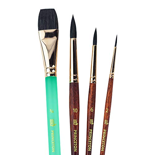 Princeton Neptune Watercolor Brushes 4750 Series 4pc Soft Synthetic