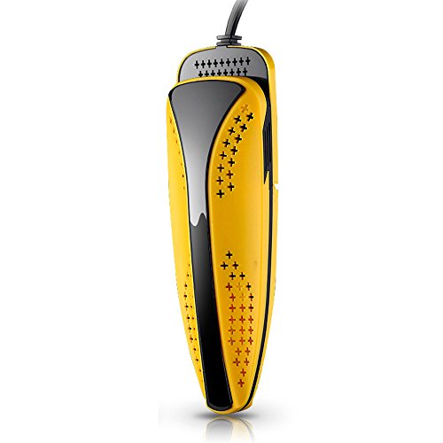 LOHOME 1-Pair Electric Shoe Dryer with Timer- Boot Dryer Shoes Warmer Shoes Drying Device Footwear Heater Dehumidify Disinfector Deodorizer (Yellow)