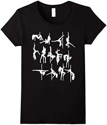 Women's Pole Dance sport T shirt for men women boys girls tees Medium Black