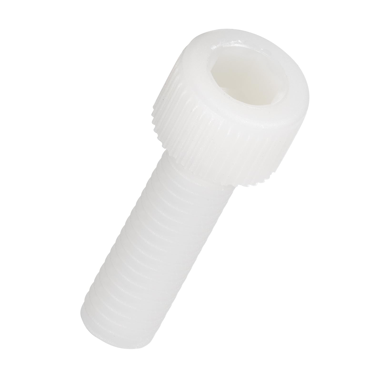 Kozelo 50pcs Socket Head Cap Screws - [M8-1.25 x 25mm] Nylon Hexagon Socket Head Cap Screw Plastic Allen Bolts for Device Fixing Mould Manufacturing Use, White