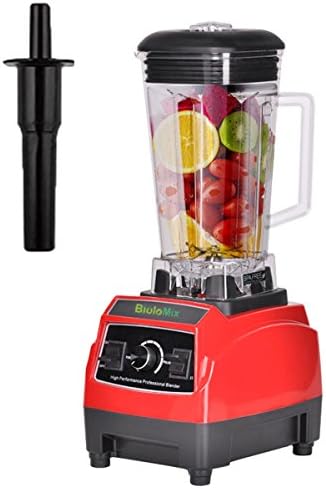 Kitchen Blender Food Processor,High Speed Blender 43,000RPM,2200W,Commercial Blender Mixer For Protein Shakes, Frozen Fruit Drinks (Red)