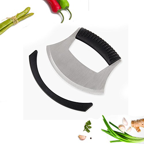 Multi-purpose Stainless Steel Pizza Cutter,Cheese Slicer, Dough Cutter with Protective Cover - Thumbnail 3