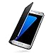 AICase Galaxy S7 Case, Luxury Translucent View Window Front Smart Sleep/Wake Up Function Mirror Screen Flip Electroplate Plating Stand Full Body Protective Case for Samsung Galaxy S7 (Black)