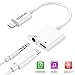 LUOHANTANG 3.5 mm Audio + 2.4A Quick Charge Magic sound Headphone Adapter Lightning Splitter Apply to iPhone X / iPhone 8 / iPhone 8 Plus / iPhone 7 / iPhone 7 Plus (White)