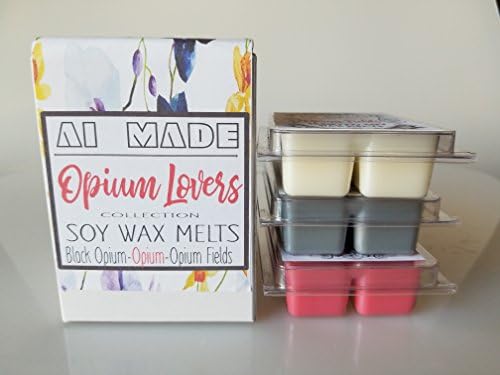 Opium Lovers Collection Scented Soy Tarts Wax Melts 3 Pack Boxed Gift Set 18 Cubes Wickless Candles