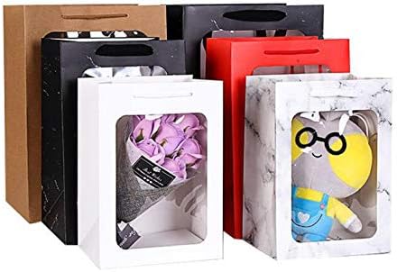 Amazon Zf ギフトバッグ手提げ袋 ラッピング 紙袋 贈り物 ギフト 中が見えます透明 6枚セット ギフトバッグ 袋 文房具 オフィス用品