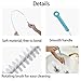 Sugelary Drain Clog Remover Hair Snare Drain Cleaner Drain Hair Remove Tool Metal Overflow Cleaning Brush Drain Relief Cleaner for Sink Kitchen and Bathroom