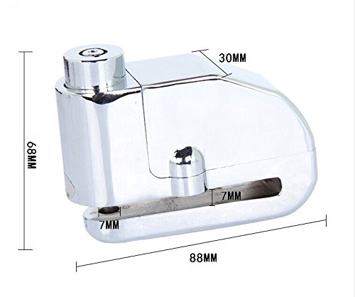 7mm Pin for Motorcycle Safety Lock Auto-Arm Scooter Moped Anti Thief Wheel Disc Brake Lock Alarm Security Brakes Rotor Lock Silver Fit For Suzuki HAYABUSA/GSXR1300 1999 2000 2001 2002 2003 2004 2005 2006 2007 - Thumbnail 3