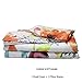 YMY Lightweight Microfiber Bedding Duvet Cover Set, Floral Printing Pattern (White, Queen)