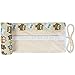 Damero 72 Canvas Colored Pencils Wrap, Roll up Pen Holder Case with Zipper Pouch for Accessories, Cute and Multi-purpose (NO Pencil included)