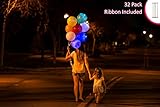 LED Balloons Light Up Balloons For Party, Birthday, Wedding, Neon Colors Lights Lasts 12-48 Hours + 150 Feet Ribbon