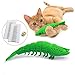 Ronton Cat Toothbrush - Durable Hard Rubber Cat Dental Care, Interactive Toothbrush Chew Toy (1 Pack Green (Shrimp))