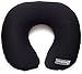 Venanoci Inflatable Neck Pillow for Travel and Airplane/Best Blow Up U-Shape Plane Pillow - Lightweight Stay Cool Fabric - Head and Neck Support - Mouth Inflating, No Pump Needed (Black)