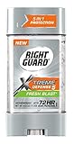 Right Guard Total Defense Anti-Perspirant Deodorant Power Gel Fresh Blast 4 oz (Pack of 4)